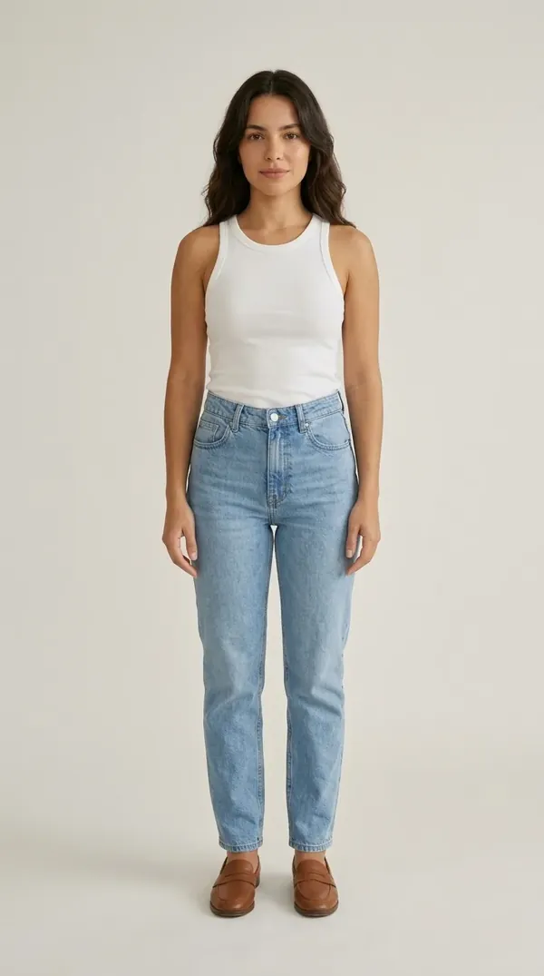 Gabi, modelo virtual da Veste Moda, em foto de estúdio