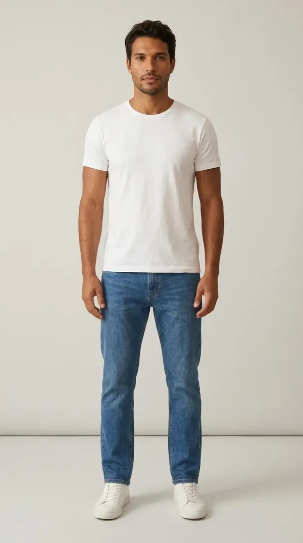 Rafael, modelo virtual da Veste Moda, em foto de estúdio