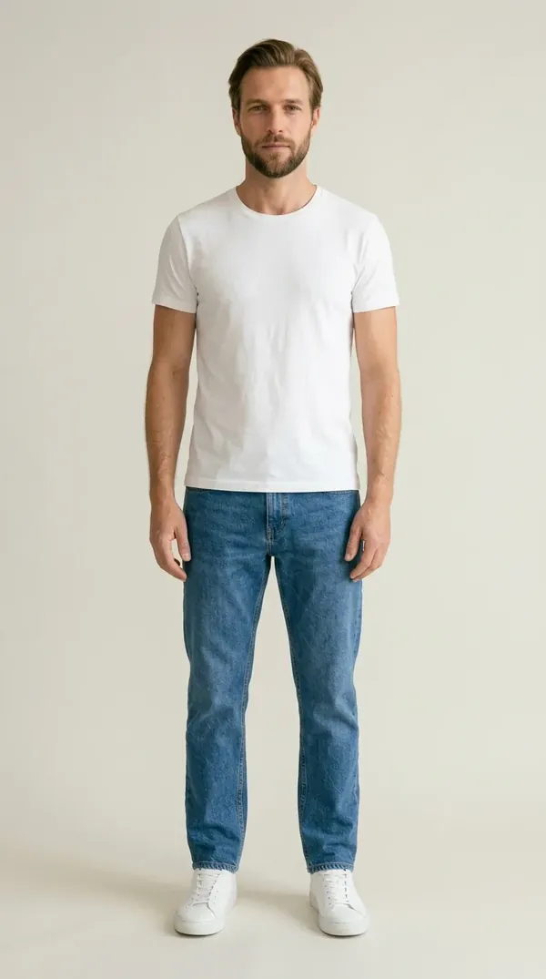 Theo, modelo virtual da Veste Moda, em foto de estúdio
