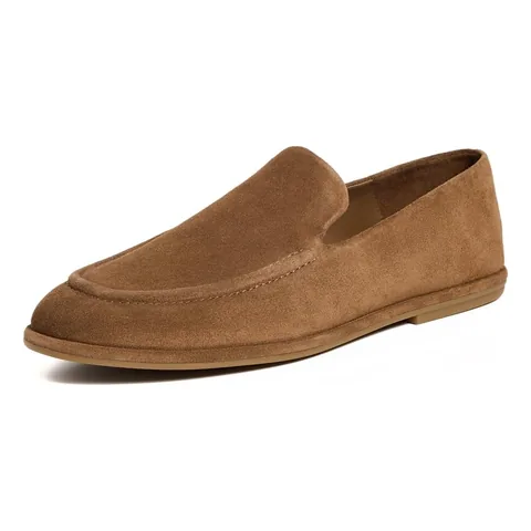 Mocassim caramelo de bico arredondado